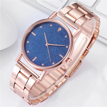 Black Women Watch 2024 Top Brand Luxury  Starry Sky Lady Stainless Steel Band Analog Quartz WristWatch for Dropship